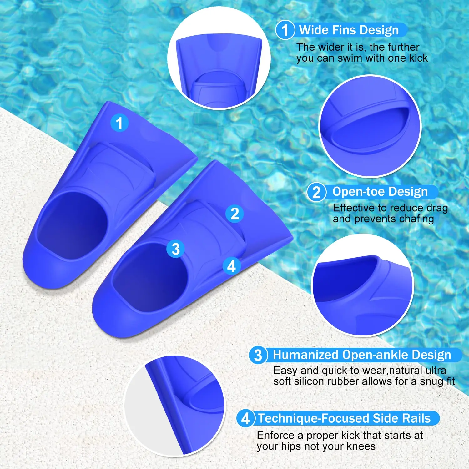 Aletas de entrenamiento de nat - Snorkel Set reseña y precio